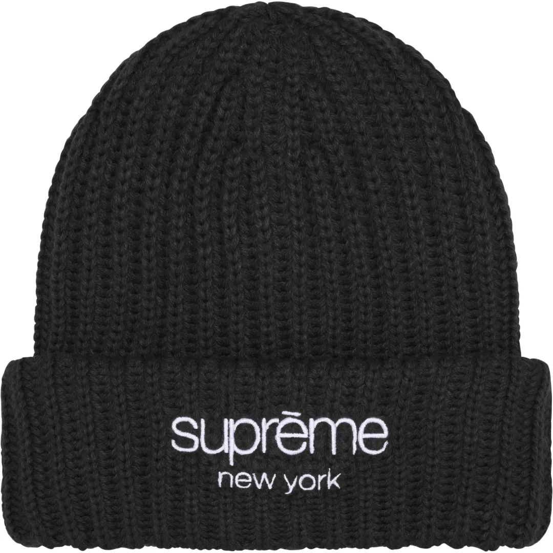 Supreme Classic Logo Chunky Ribbed Beanie FW24