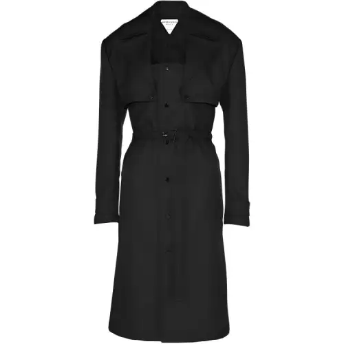Bottega Veneta SS23 Casual Trench Coat Women's Black