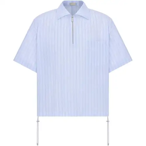 DIOR Shirts Men's Blue Lapel Moderate Other