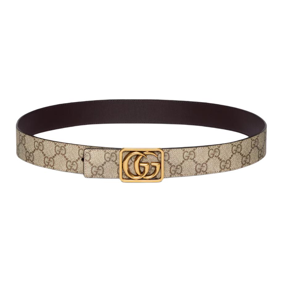 Мужской ремень Gucci (бежево-коричневый)