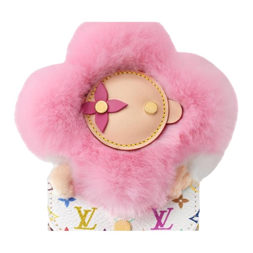 Женская подвеска Louis Vuitton x Takashi Murakami (розово-белая) — фото 3