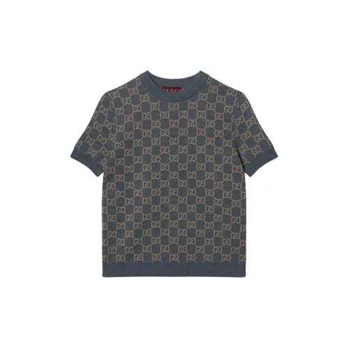 GUCCI Monogrammed Intarsia Short-Sleeved Jumper