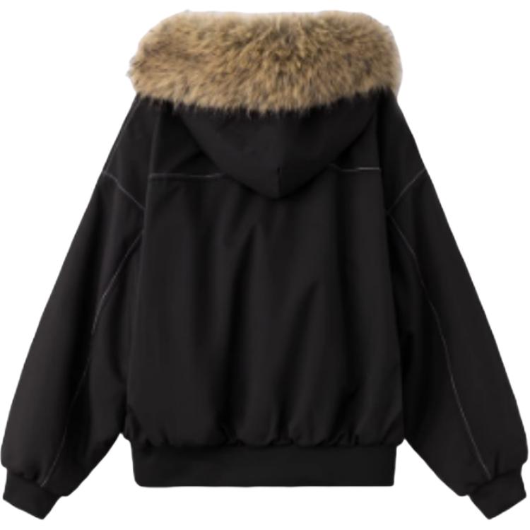 Cotton Gene Parka Coats Women's Black Fur Collar Thickened — изображение 2
