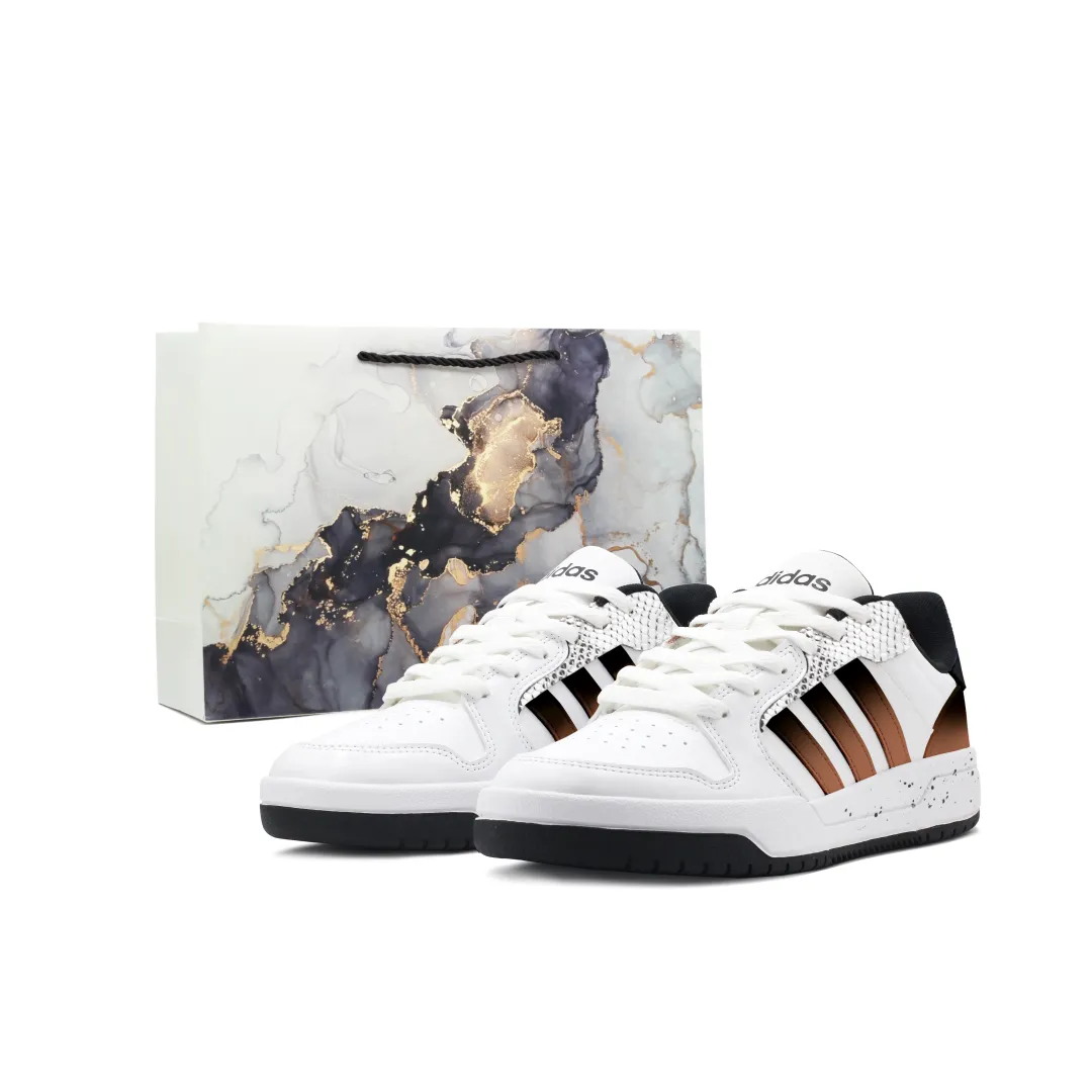 Adidas Neo Entrap Abrasion Resistant Abrasion Resistant Low top Vintage Basketball Shoes Unisex Brown