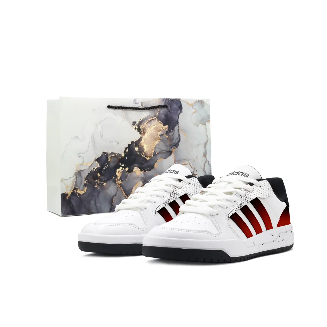 Adidas Neo Entrap Abrasion Resistant Low top Vintage Basketball Shoes Unisex Red