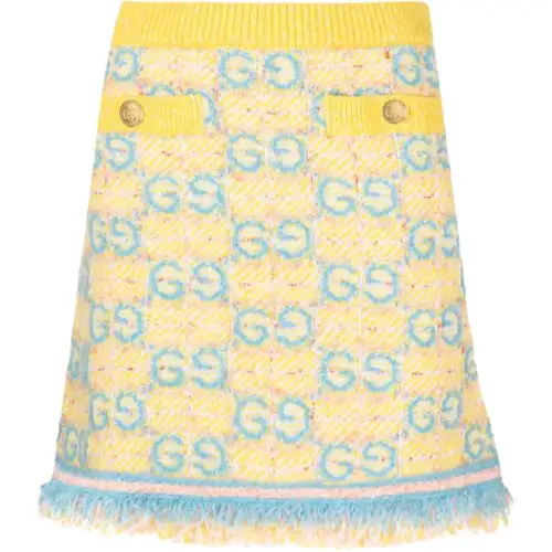 GUCCI FW23 Casual Short Skirts Women's Yellow