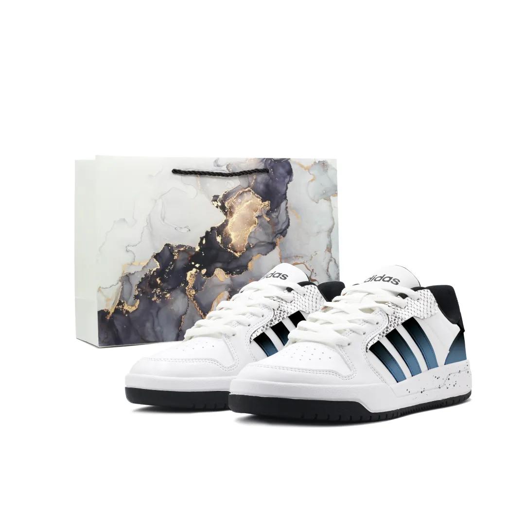 Adidas Neo Entrap Abrasion Resistant Low top Vintage Basketball Shoes Unisex Black Blue