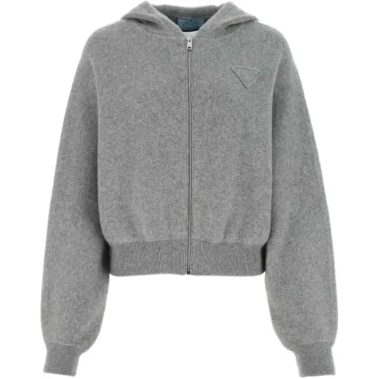 PRADA Sweaters Women's Gray Hooded Moderate Other