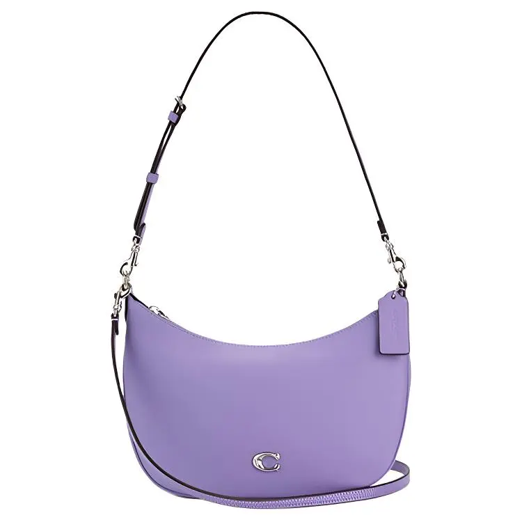 COACH Cow Leather Portable Crossbody Bag, Shoulder Bag Medium Women's Violet