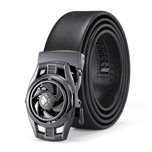 Disney Disney, universal classic leather black belt, light luxury style, for students, simple and elegant design, men's style