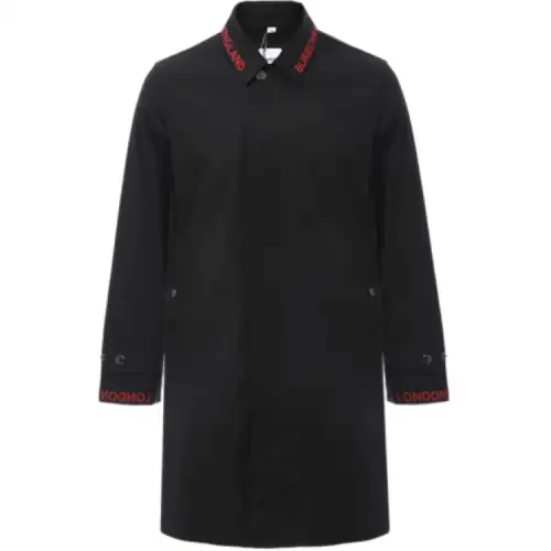 Burberry Coats Men's Black Lapel Moderate