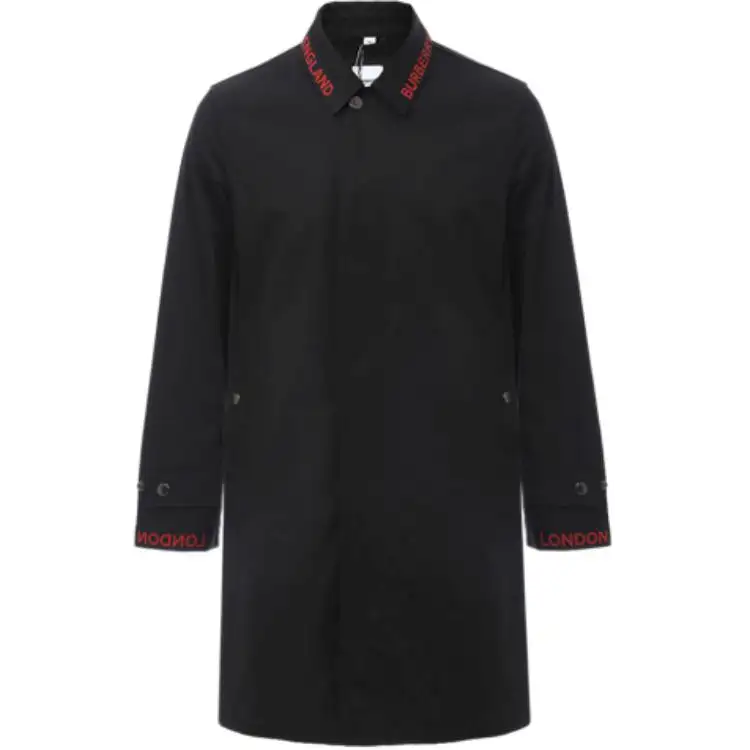 Burberry Coats Men's Black Lapel Moderate