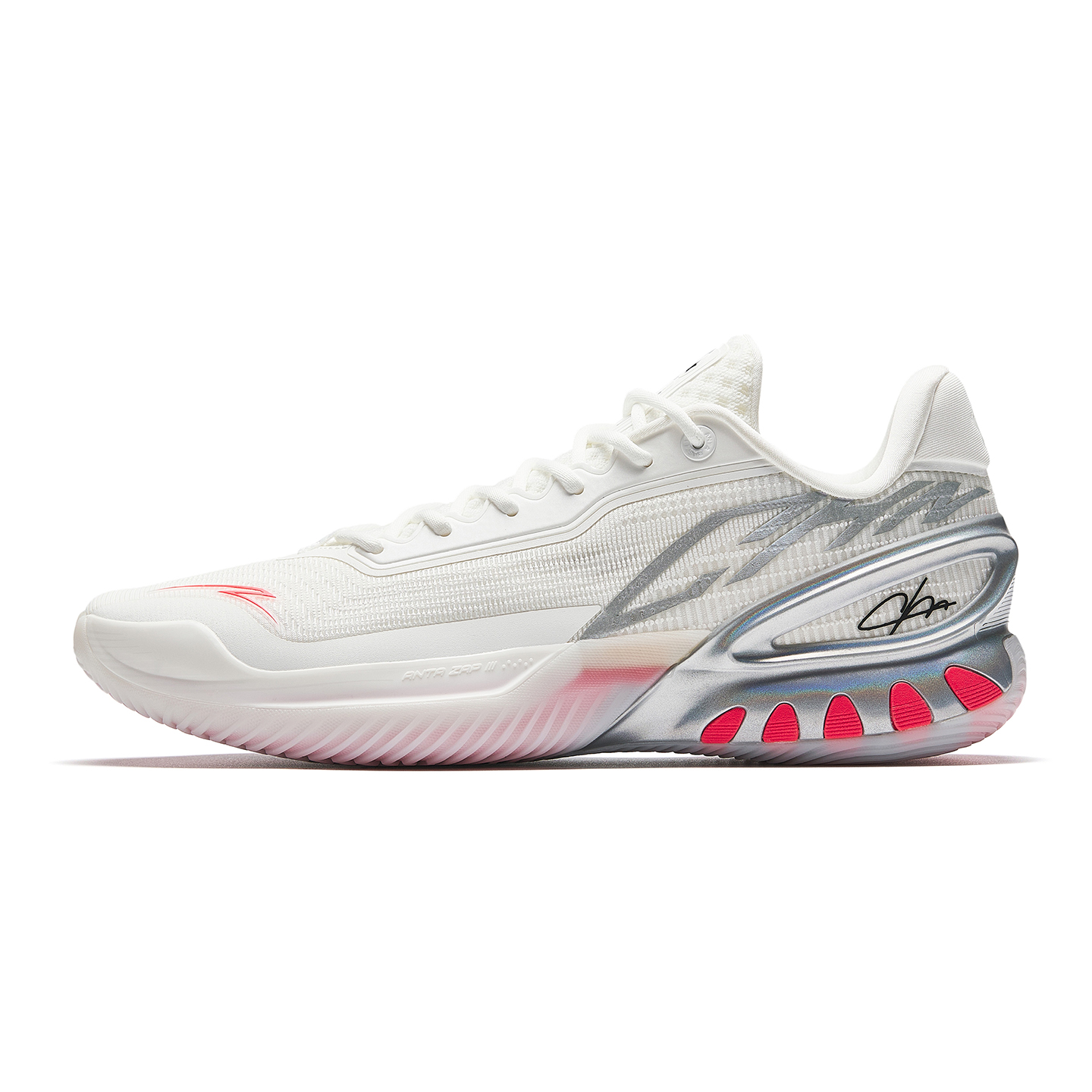 Anta Anta Instant 3 Chinese Team PE A-SHOCK PRO Front Fork Carbon Plate LTR Liquid Rubber Professional Actual Combat Boost Start Low-top Basketball Shoes Men's White Red
