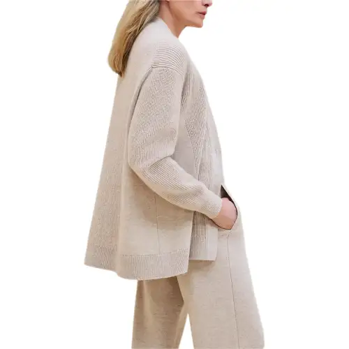 HERMES Cashmere Sweater Women's Natural Beige