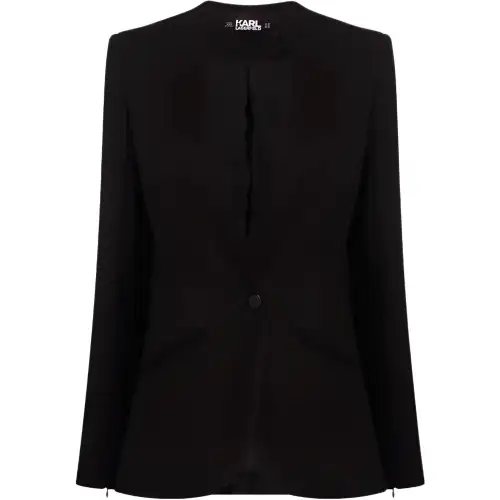 【Previous Season】logo-trim blazer