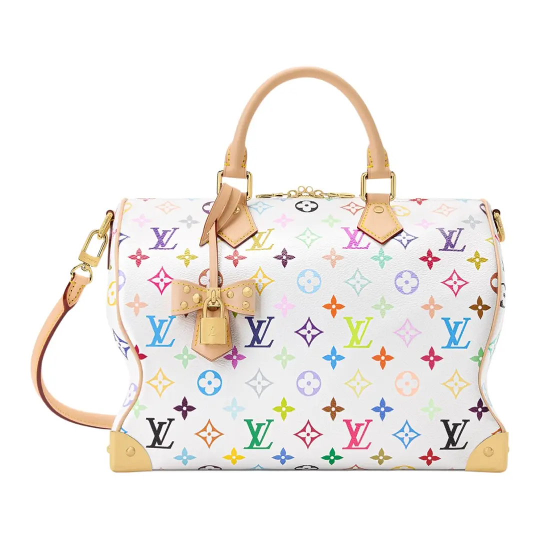 LOUIS VUITTON Takashi Murakami Collaboration SPEEDY SOFT Coated Canvas Shoulder Bag, Crossbody Bag, Handbag Women's