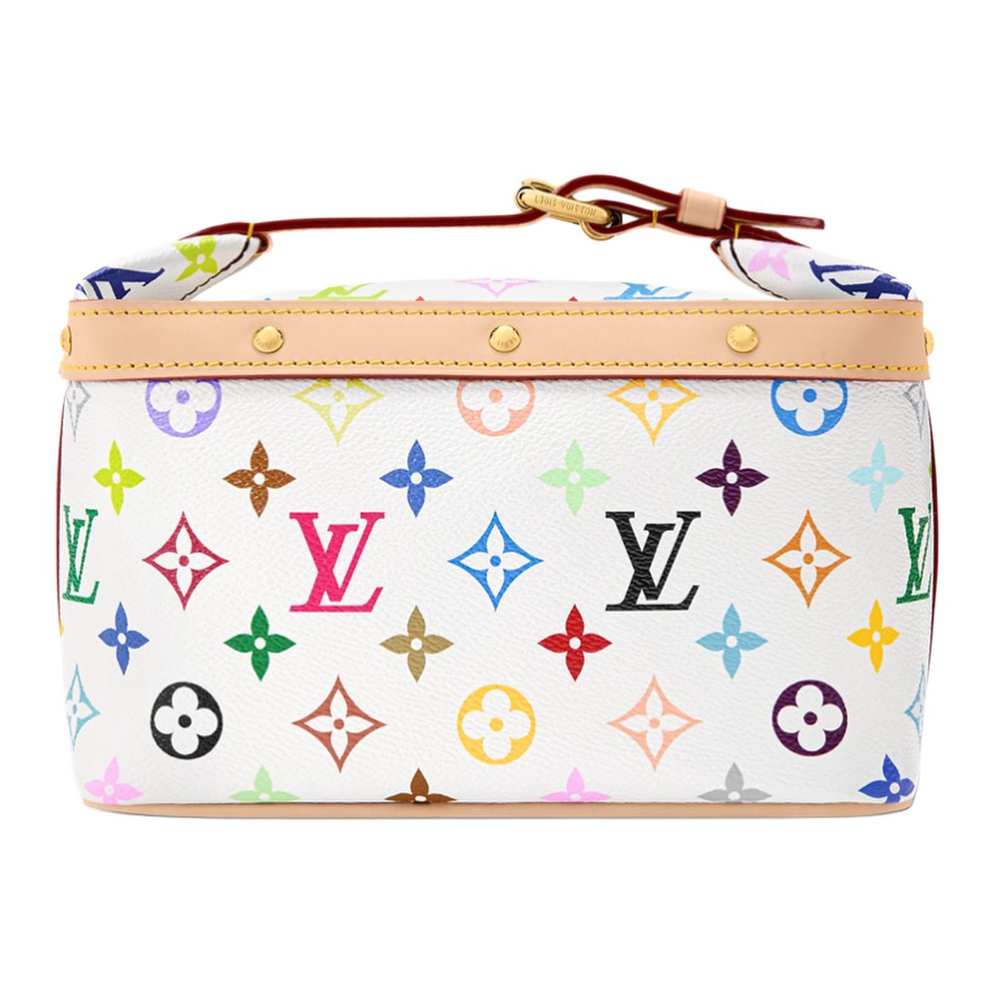 Женская сумка Louis Vuitton x Takashi Murakami (белая)