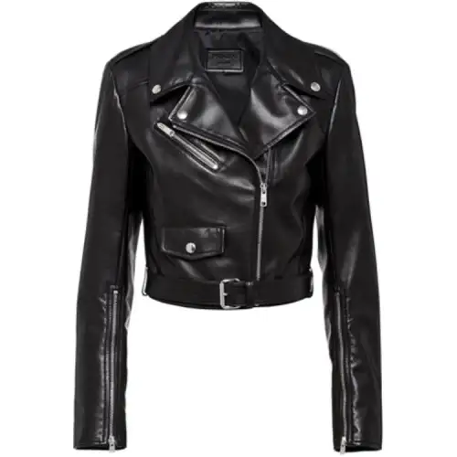 PRADA Leather Jacket Women's Black