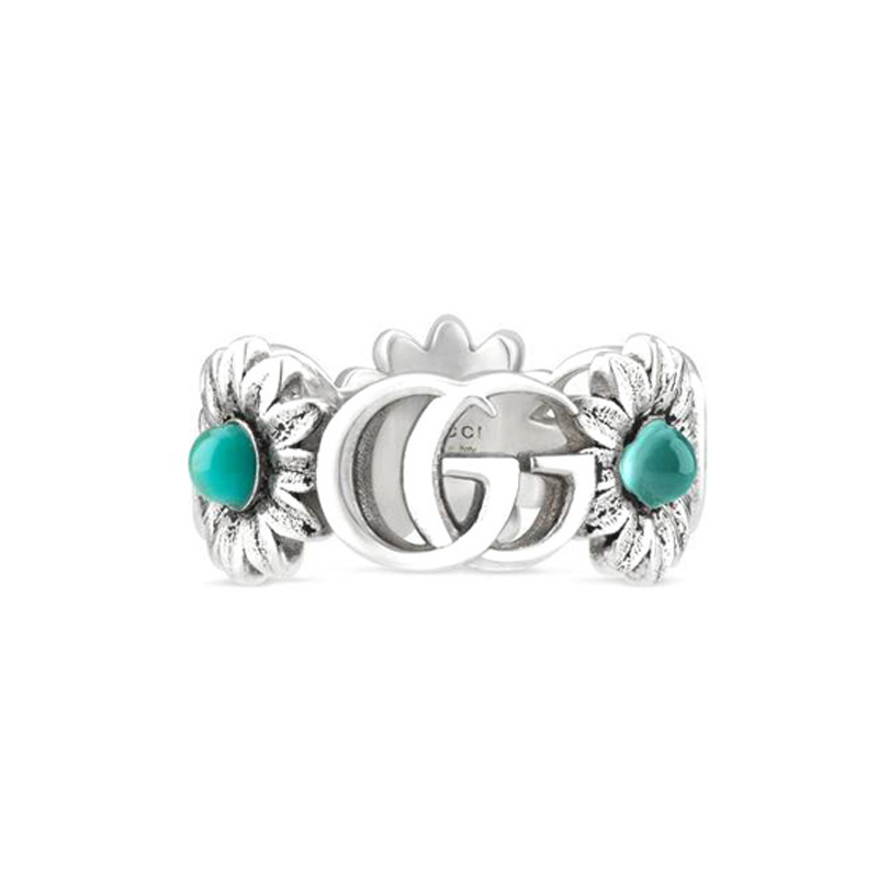 Женское кольцо Gucci GG Marmont (серебряное)