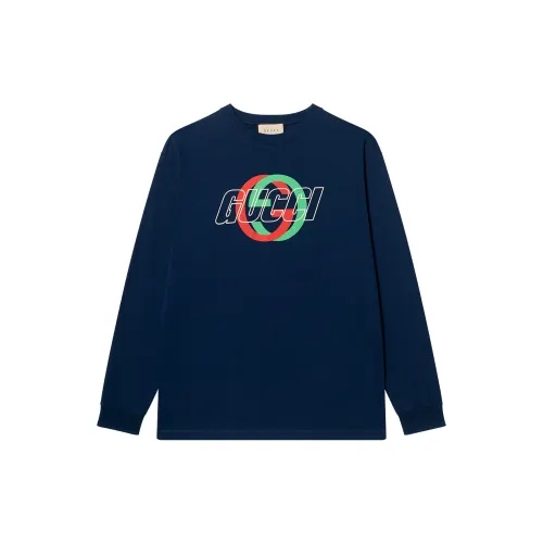 GUCCI Logo Printed Long Sleeve T Shirt