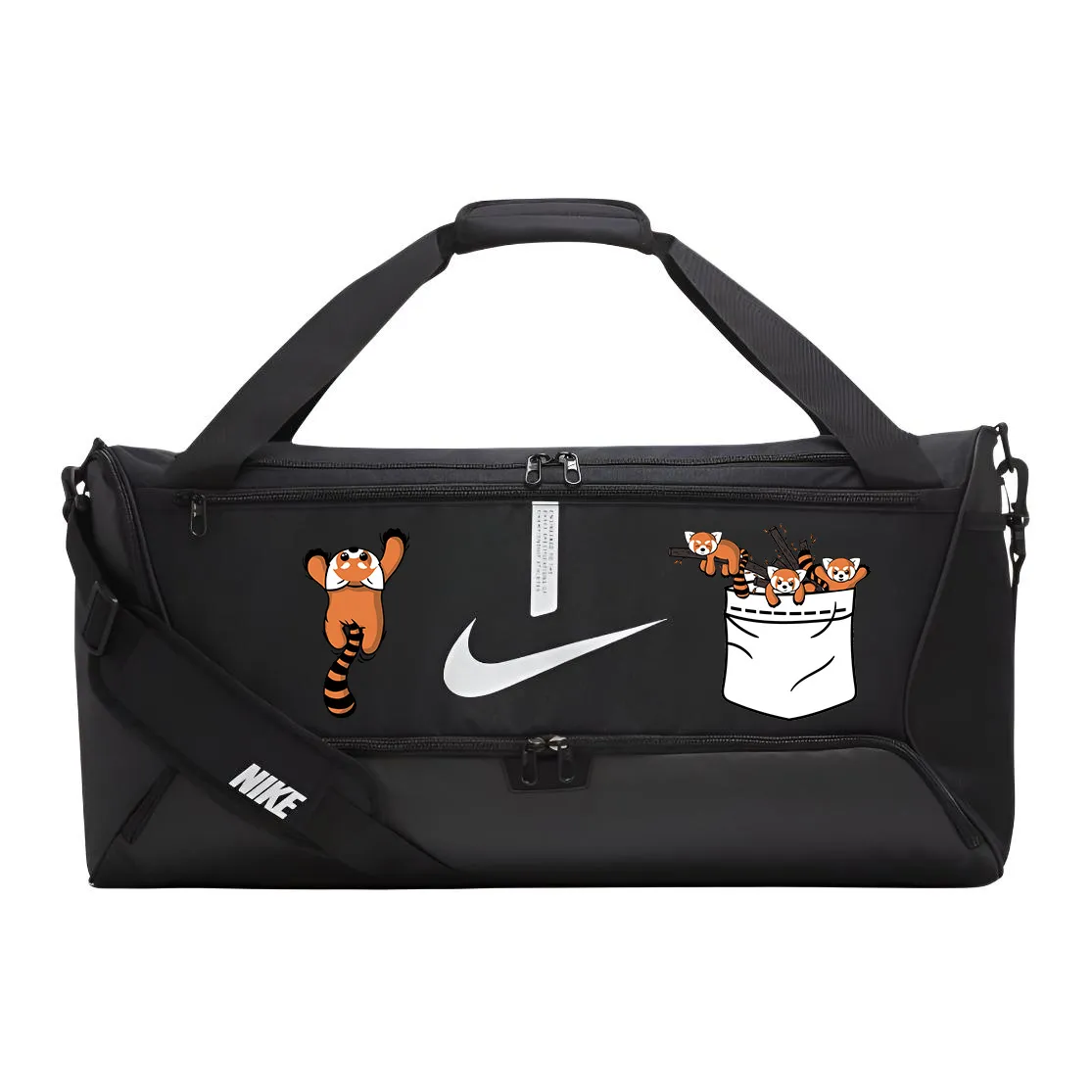 Nike Polyester Patterned Print Crossbody Bags Unisex Black