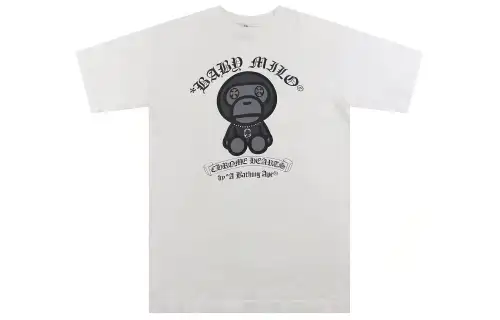 Chrome Hearts T Shirts Men's White Crew Neck Moderate Straight Fit