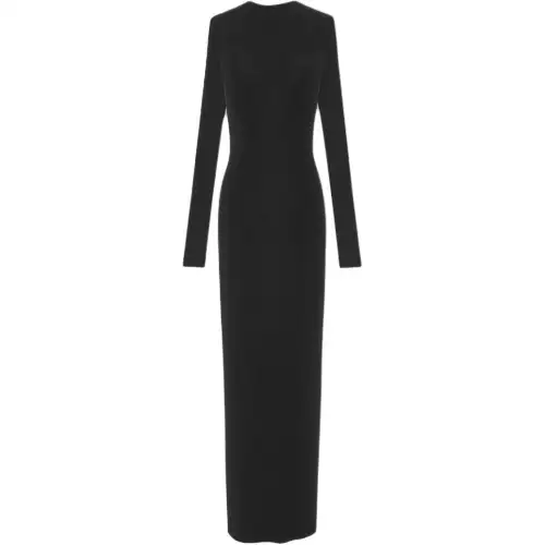 SAINT LAURENT Long Sleeved Dress Women's Black