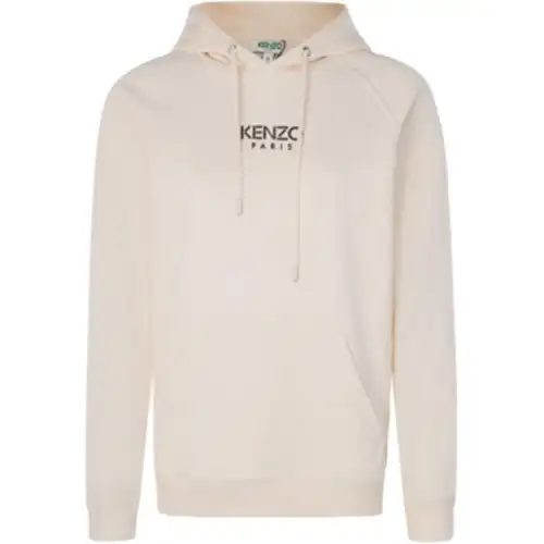 KENZO Sweatshirts Women's Ecru Hooded Moderate Regular