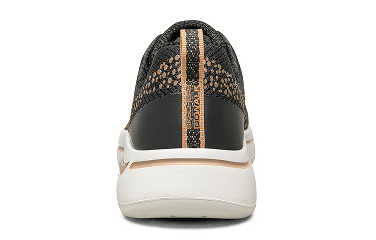 Женские слипоны Skechers Go Walk Arch Fit (черно-золотые) — фото 5