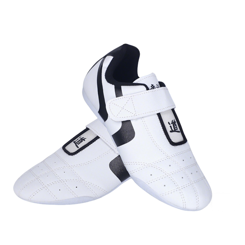 JINGPAI Slip Resistant Abrasion Resistant Slip Resistant Abrasion Resistant Low top Taekwondo Shoes Unisex Black White