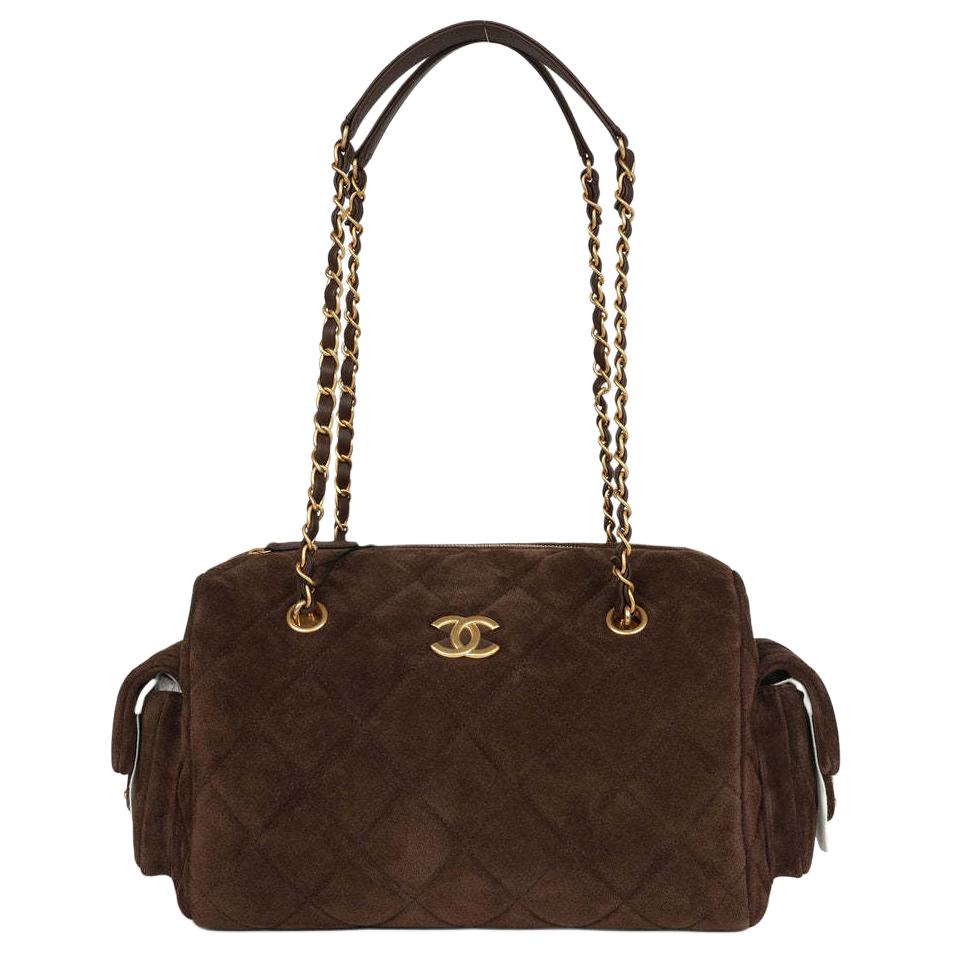 Женская сумка Chanel 25K (темно-коричневая)