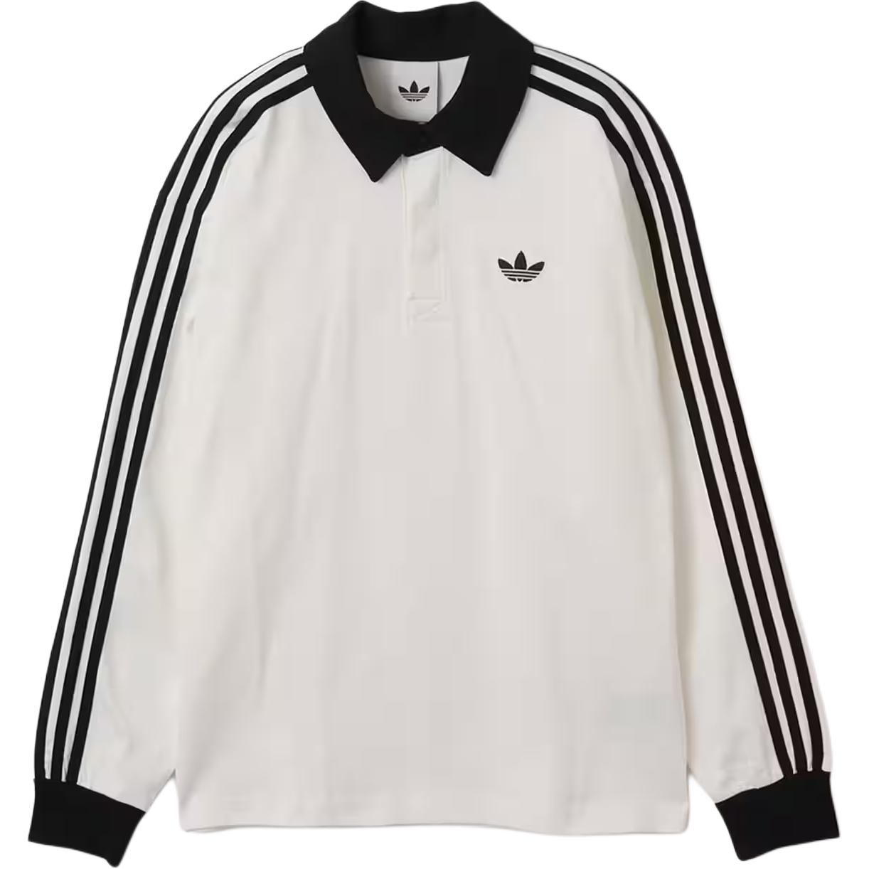 Мужская футболка adidas originals 3-Stripes RUGBY LONGSLEEVE (полосатая)