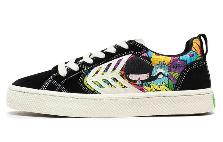 CARIUMA Skateboard Shoes Men's Low Top Black