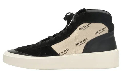 Fear Of God Strapless Skate Mid Canvas Stylish Skateboarding Shoes Men's Black White