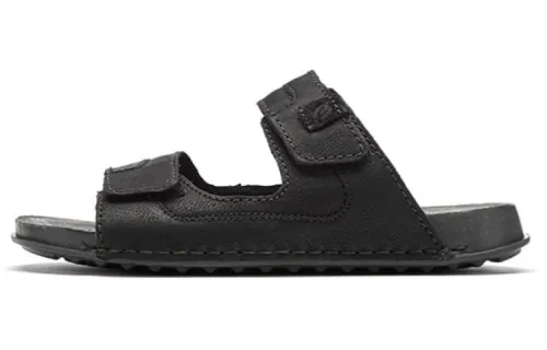 Clarks Rubber Sole Quiet Slip Resistant Slide Slippers Men's Black