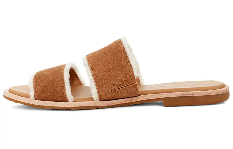UGG Versatile Rubber Sole Slide Slippers Women's Chestnut Brown