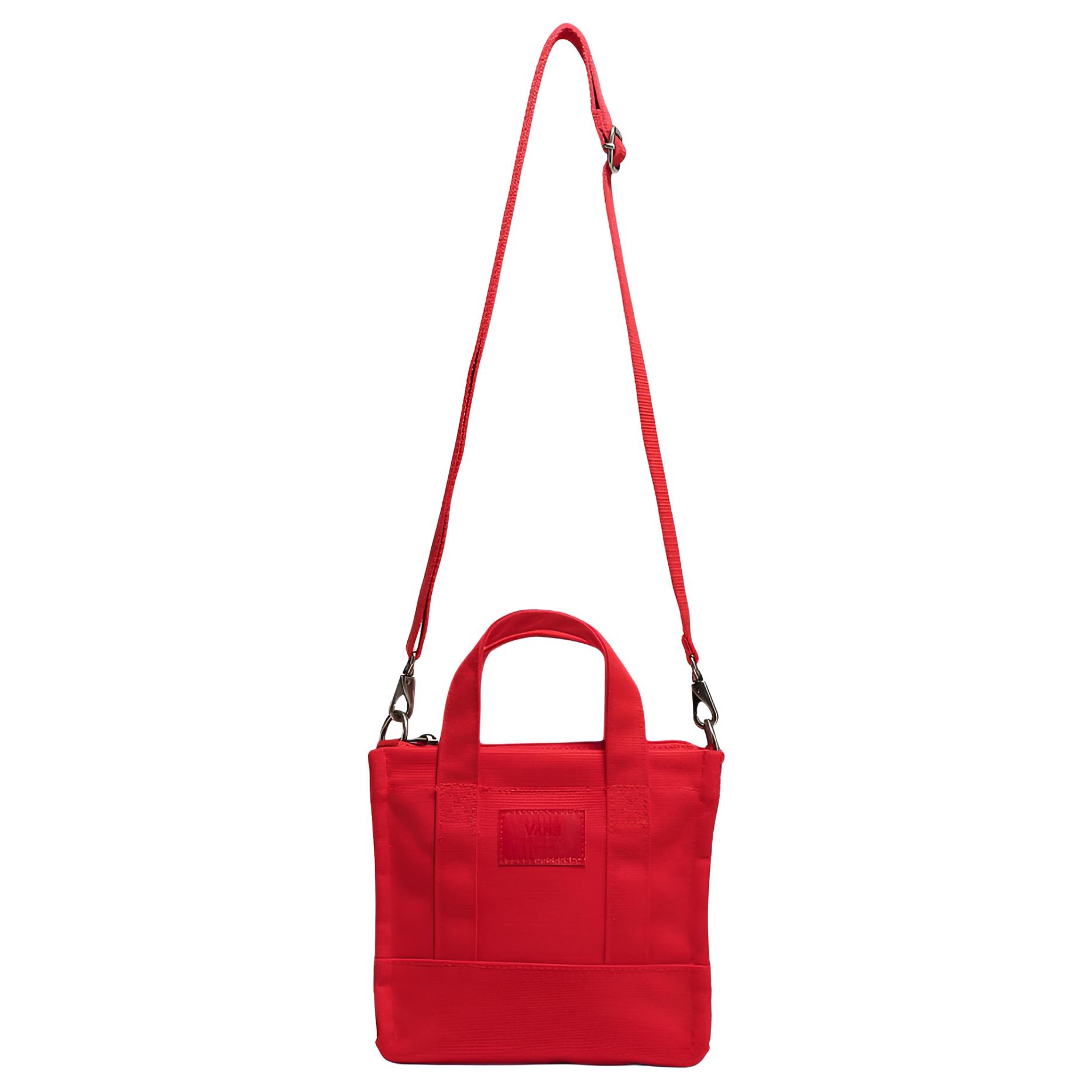 Vans 100% Cotton Shoulder Bag, Crossbody Bag, Handbag Unisex Red