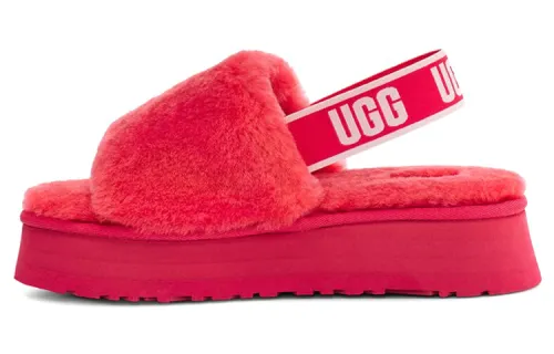 UGG DISCO Shearling Stylish Sandal Women's Hibiscus Pink