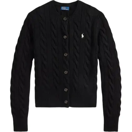 Polo Ralph Lauren Woolen cashmere pony, long-sleeve with a round collar, knitted sweater, with embroidery, with your logo imprint, print, slim fit