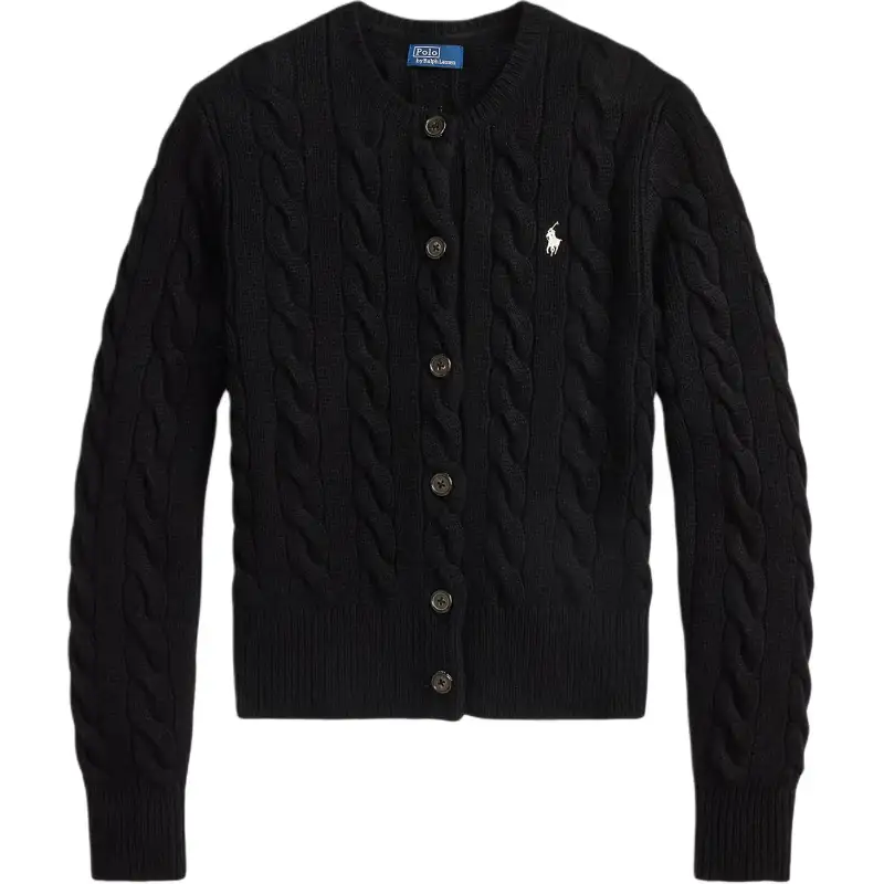 Polo Ralph Lauren Woolen cashmere pony, long-sleeve with a round collar, knitted sweater, with embroidery, with your logo imprint, print, slim fit