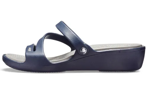 Crocs Slide Slippers Women's Dark Blue/Smoke Gray