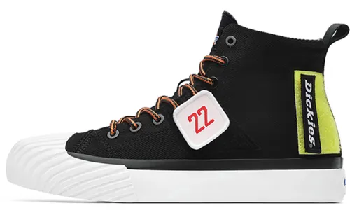 Dickies Canvas Shoes Unisex High Top Black/White/Yellow