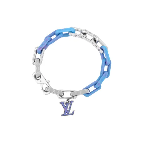 LOUIS VUITTON Monogram Stainless Steel, Resin, Plexiglass, Metal Bracelets Women's Blue