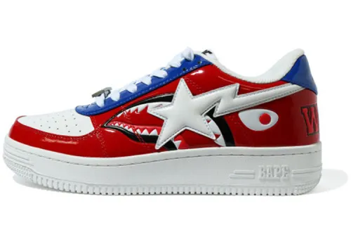 A BATHING APE Bape STA Low top Stylish Skateboarding Shoes Women's Red