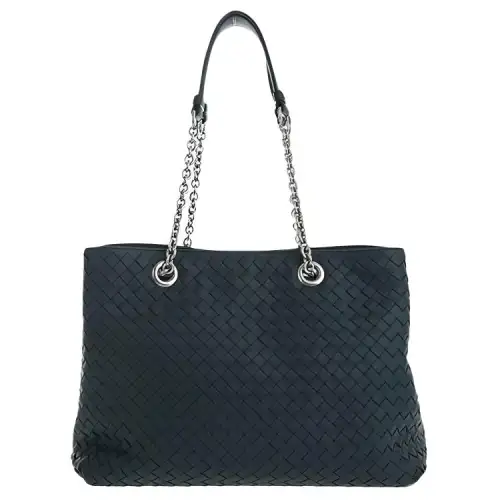 Bottega Veneta Sheepskin Shoulder Bag Women's Blue Green