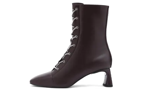 CHARLES&KEITH Ankle Boots Women's Burgundy