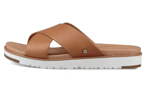 UGG Slide Slippers Women's Tan/White
