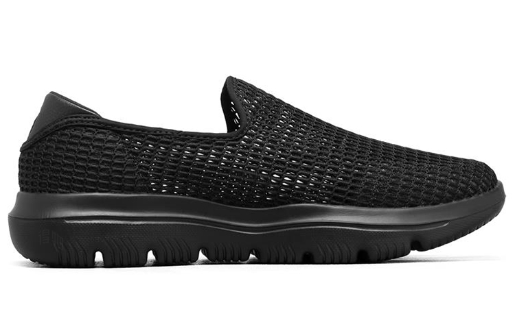 Мужские слипоны Skechers Go Walk Evolution Ultra (черные) — Чёрный — фото 2