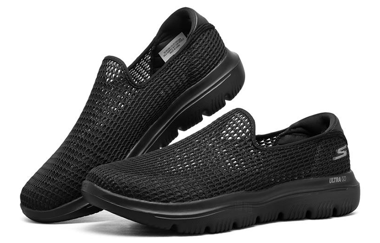 Мужские слипоны Skechers Go Walk Evolution Ultra (черные) — Чёрный — фото 3