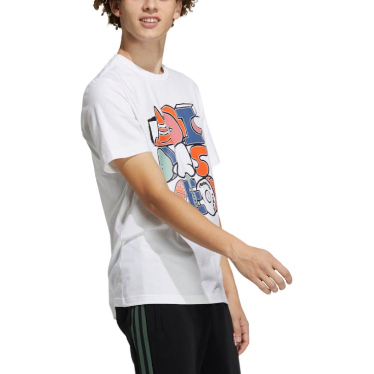 Мужская футболка adidas neo M Ssfv5 Tee1 LogoT (белая) — фото 5